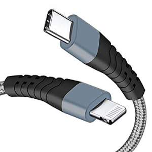 6FT USB C to Lightning Cable, Type C to Lightning Fast Charging Cable Braided Nylon Power Delivery f