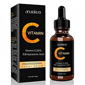 Yuesuo Vitamin C Serum for Face with Hyaluronic Acid and Vitamin E Facial Serum, Organic Anti Aging