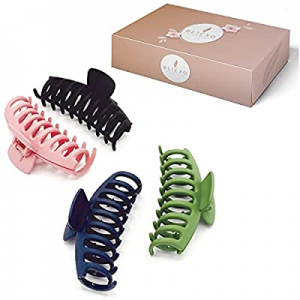 Blicxo Matte Hair Clips for Women Pack of 4 Claw Clips for Thick and Thin Hair Non-Slip 4 Inch Hair
