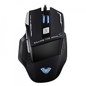 Wired Mouse for Laptop, Mini USB Optical Computer Gaming Mice with 7 Programmable Buttons, RGB Backl