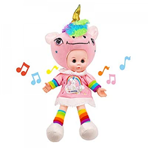 40.0% off Unicorn Baby Dolls with Open/Close Eyes 16'' Music Pink Unicorns Gifts for Girls - Unico..