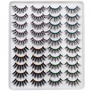 KEVAOW 20 pairs 6D Fluffy Faux Mink Eyelashes Natural Volume Dramatic Curly Long False Lashes Handma