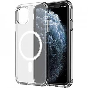 AZXL Magnetic Crystal Clear Designed for iPhone Xs Max Case Yellow Resistant Compatible with MagSafe