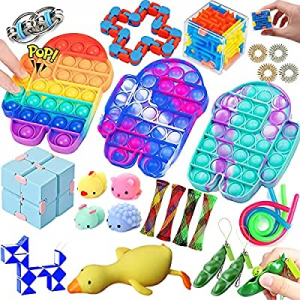 Lrogoe Fidget Packs now 51.0% off , 27 Pack Sensory Fidget Toys Set with Pop Bubble Toy for Stress..