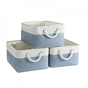 40.0% off Foldable Storage Basket Cube Storage Bin for Shelves Large Storage Box with Rope Handle ..