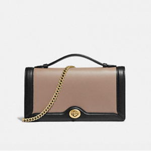 Coach Outlet官网 Coach Riley 拼色链条斜挎包5折热卖