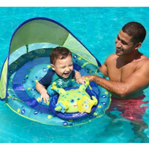 SwimWays 宝宝充气游泳圈，带遮阳棚 @ Amazon