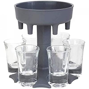 6 Shot Glass Dispenser and Holder now 50.0% off , Carrier Caddy Liquor Dispenser Party Gifts Drink..