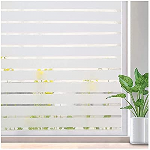 45.0% off Viseeko Privacy Window Film Static Cling Non-Adhesive Glass Film Decorative Frosted Wind..