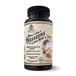 Middle World Mushrooms with Lions Mane & Chaga – Reishi, Shiitake, Maitake, Chaga & Lions Mane Mushr