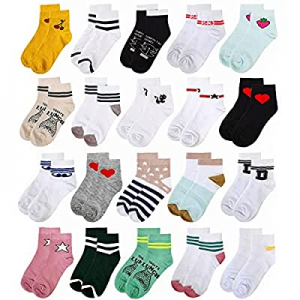 20 Pairs Girls Socks for Young Girls Teens Soft No Show Sox Ankle Cut Low Cut now 40.0% off 