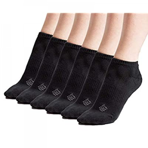 Sheebo Moisture Control Athletic Ankle Socks with Bamboo fabric Material for Men and Women, 6 Pair..