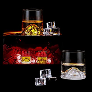 YUHANOER Whiskey Glass Set of 2 now 50.0% off ,Old Fashioned Glass,Hand Blown Crystal Rocks Glass,..