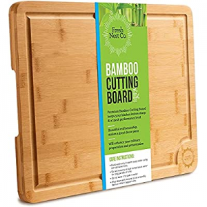 15.0% off Extra Large Bamboo Kitchen Cutting Board by Fresh Nest Co. | XL 16 x 12 Wood Cutting Boa..