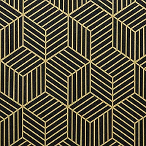 55.0% off 17.7"X118"Wallpaper Modern Geometric Peel and Stick Wallpaper Black and Gold Removable C..