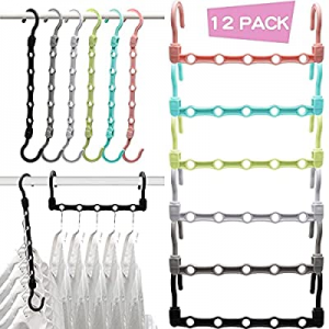 Closet Organizers and Storage now 60.0% off ,12 Pack Sturdy Closet Organizer Hanger for Heavy Clot..