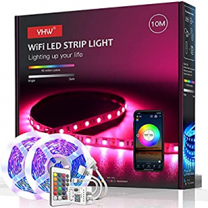 YHW 32.8ft Smart WiFi LED Strip Light Work with Alexa&Google Home now 50.0% off ,Millions of Light..