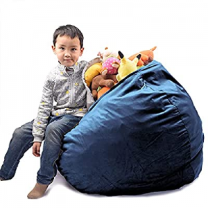 Stuffed Animal Storage for Kids now 50.0% off , Bean Bag Chair Cover (No Beans) Washable Premium S..