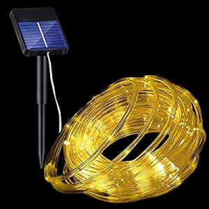 One Day Only！Wstan Solar Rope Lights now 10.0% off , Warm White Fairy Lights 8 Modes IP65 Waterpro..