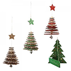 YIWINIAID Festival Ornament now 50.0% off , 3pcs 3D Snowflake Rotating Christmas Tree Hanging Orna..