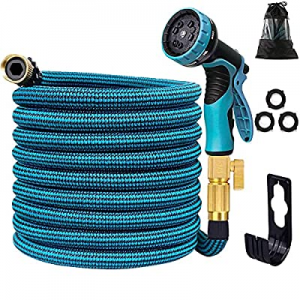 Expandable Garden Hose 50FT now 50.0% off , Expanding Water Hose with 10 Function Nozzle, Durable ..