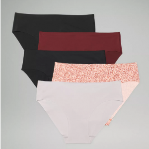 lululemon 精选无痕女士内裤组合5条装8折热卖