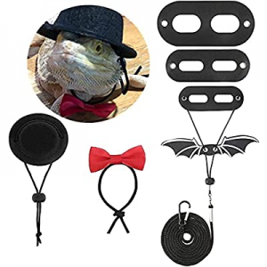 65.0% off Bearded Dragon Lizard Leash Harness Hat Bowtie Set -Bearded Dragon Top Hat Red Bow Tie C..