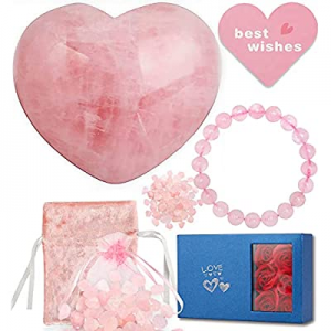 Friend Birthday Gifts for Women| Rose Quartz Crystal for Bestie now 60.0% off , BFF Healing Natura..
