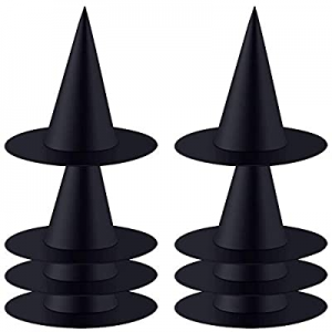 55.0% off JRrutien 8 Pack Black Witch Hats Women Kids Girls Wicked Wizard Hats Halloween Carnival ..