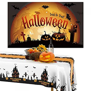 Halloween Party Decoration now 60.0% off , Halloween Tablecloth Backdrop for Halloween Decorations..