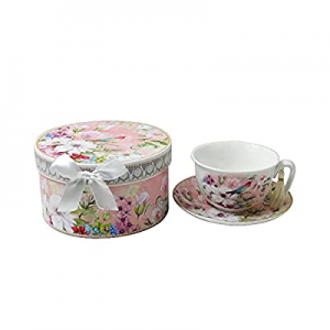 5.0% off Lightahead Bone China Cappuccino Coffee Tea Cup and Saucer Set in attractive gift box in ..