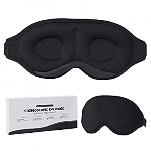 Sleep Mask for Men and Women - Upgraded Adaptive Adjustment Eye Mask 3D Sleeping Eye Mask with Adj..