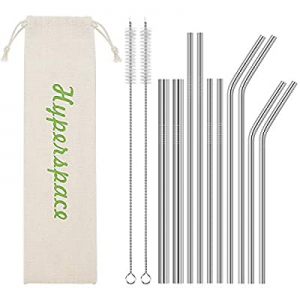 Stainless Steel Straw now 60.0% off , Food Grade Reusable Metal Drinking Straw Set with 2 Cleaning..