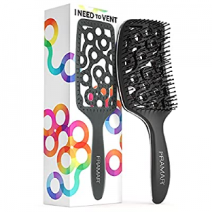Framar Professional Vented Hair Brush – Paddle Brush For Blow Drying Brush, Curved Hair Brush For Bl