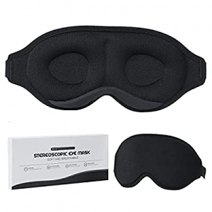 Sleep Mask for Men and Women - Upgraded Adaptive Adjustment Eye Mask 3D Sleeping Eye Mask with Adjus