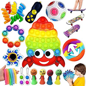 MRSUNGIRAL Fidget Toys Set  now 30.0% off ,Bubble Sensory Fidget Toys, 24 PCS Relieves Stress and ..