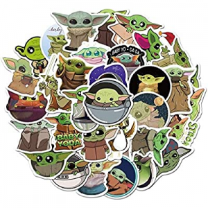 Laptop Stickers of Baby_Yoda now 50.0% off , Yoda_Baby Stickers 50 pcs Waterproof Vinyl Stickers, ..