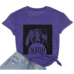 30.0% off Halloween Squad Shirt Sanderson Sister Tshirts Hocus Pocus Gifts for Women Funny Graphic..