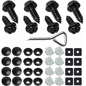 License Plate Anti-Theft Screw Set now 51.0% off , Stainless Steel License Plate Screws Kit with N..