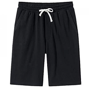 VANCOOG Men’s Casual Cotton Knit Short Drawstring Elastic Jogger Gym Shorts now 55.0% off 