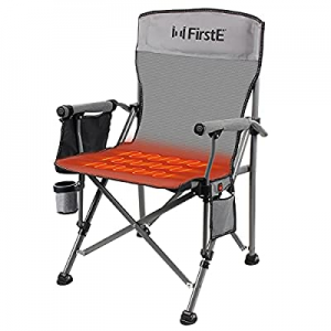 FirstE Heated Camping Chair now 20.0% off , Heavy Duty Folding Camp Chair, Padded Hard Arm Sports ..