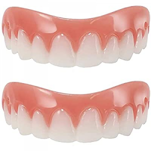 2 Pack now 50.0% off ,Cosmetic Teeth,Comfortable Upper jaw Denture,Protect Your Teeth and Regain C..