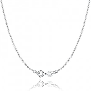 Jewlpire 925 Sterling Silver Chain Necklace for Women Girls 1.3mm Silver Round Cable Chain Thin Si..