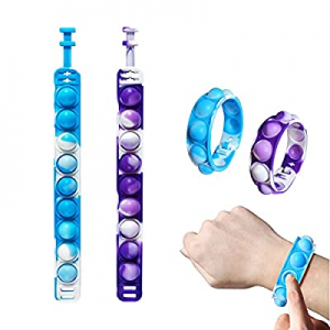 SOIAODRAH Push Pop Bubble Wristband Fidget Bracelet Toys now 50.0% off , 2 PCS Hand Finger Press p..
