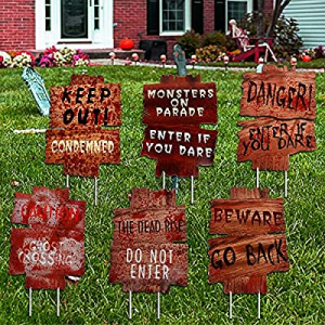 Glory Island Halloween Decorations Yard Signs Stakes now 50.0% off , 6 Pcs Scary Zombie Vampire Gr..