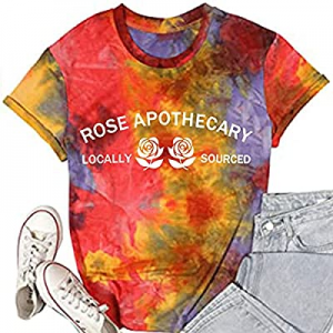 50.0% off T&Twenties Womens Rose Apothecary Shirt Novelty Women's Shirt Rose Apothecary Graphic te..