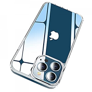 JKZ Compatible for iPhone 13 Pro Max Case Clear, Anti-Yellowing Crystal Clear Shockproof Protective