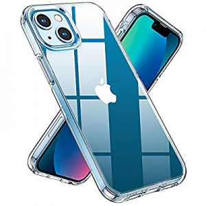 iPhone 13 Clear Phone Case - USLAI Shockproof Protective Phone Case Slim Thin Cover, Crystal Clear C