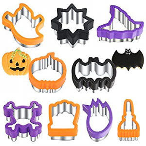 40.0% off Halloween Cookie Cutters - 9 Pieces -Holiday Cookie Cutters - Stainless Steel Cookie Cut..
