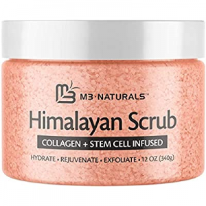 M3 Naturals Himalayan Salt Body Scrub Infused with Collagen and Stem Cell Natural Exfoliating Salt S